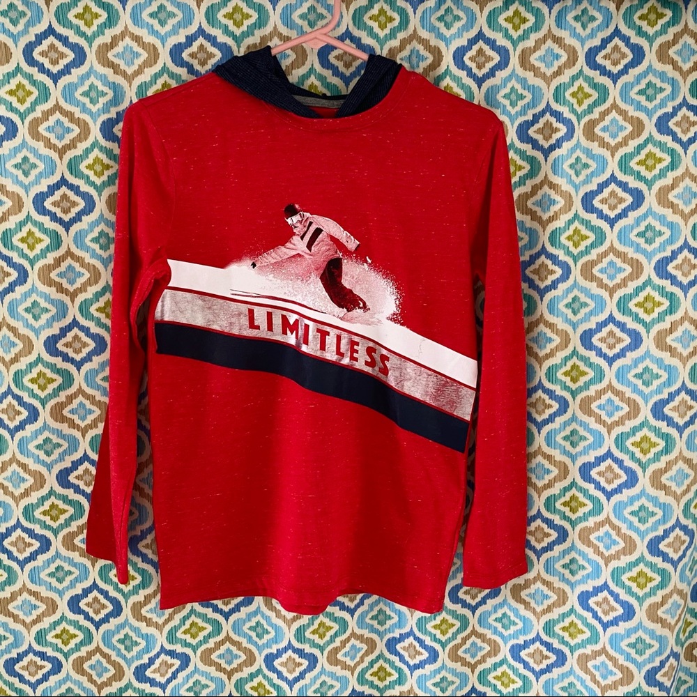 OLD NAVY 2-in-1 graphic hoodie pullover (size 14)